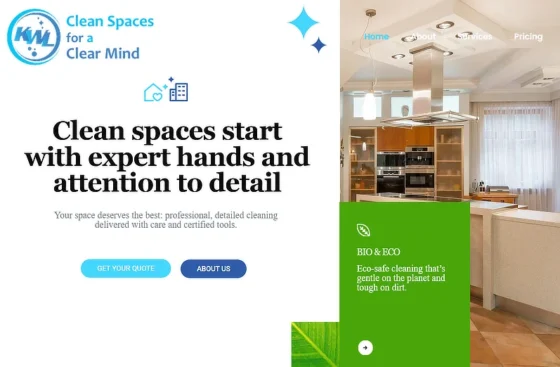 Diseño Web Responsive para KWL Services, empresa de limpieza comercial y residencial en Ontario