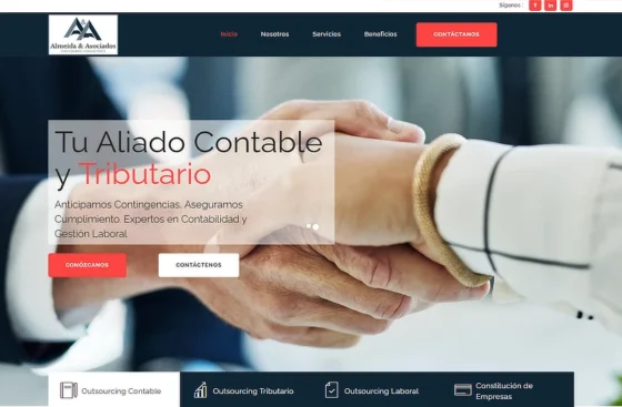 Diseño web para contadores Almeida y Asociados