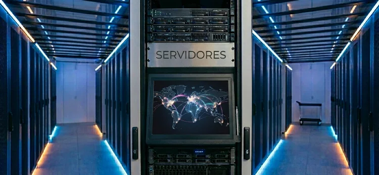 Ambiente de sala de servidores